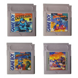 Kit Com 4 Fitas Coleção Mega Man Compatível Gameboy Gbc Gba
