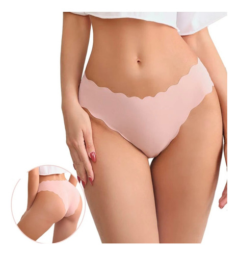 Calzones Mujer Tiro Alto Invisible Bikini  X 3 (719)