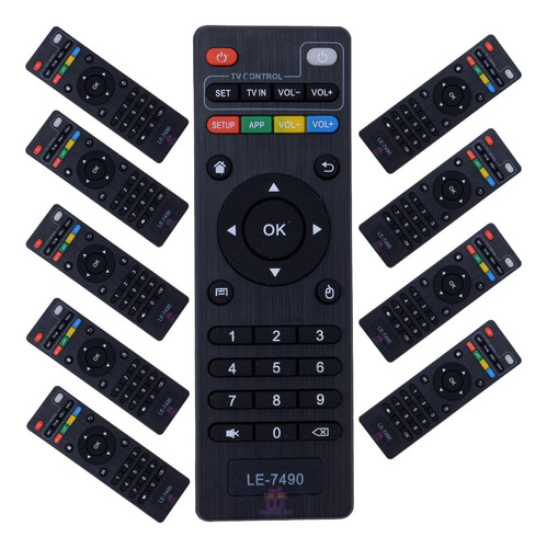 Controle Remoto Lelong Fbg Smart Tv Box 4k Kit 10 Unidades