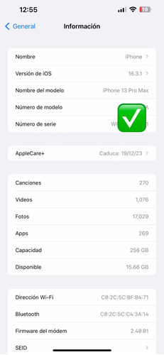 iPhone 13 Pro Max 256 Gb Con Apple Care