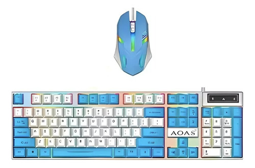 Combo Teclado Iluminado Diseño Gamer + Mouse Optico Usb