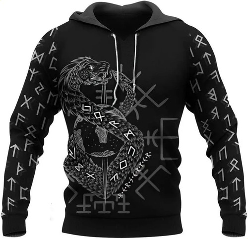 Sudadera Con Capucha Y Estampado 3d De Dragon Runes Compass,