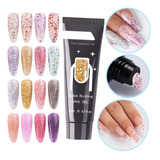Polygel Acrigel Decoración Uñas Glitter Manicure Nails