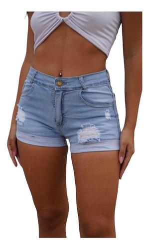 Mini Short Tiro Medio De Jean En Varios Talles Y Colores Ldv