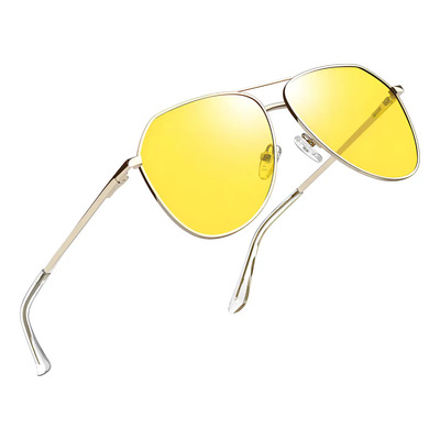 Lentes De Visión Nocturna Joopin M8218 Dorados Uv Para Manejar, Lentes Amarillos Polarizados Dorado Amarillo
