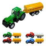 Caminhão Brinquedo Trator Tanque Pipa Plástico Infantil Agro