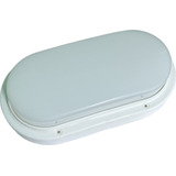 Aplique Tortuga Luz Oval Blanco Con Aro Con Portalampara 220