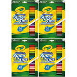 Crayola 58-8106 20ct Super Tips Marcador (paquete De 4)