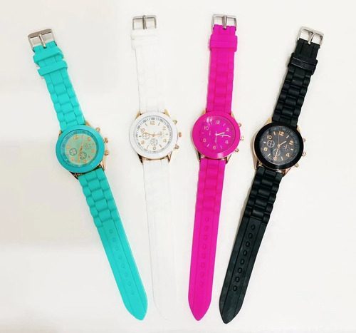 Relojes Pulsera Silicona Por Mayor 5 Unidades Varios Colores