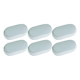 Aplique Tortuga Luz Oval Blanco Con Aro Portalampara X6 Unid