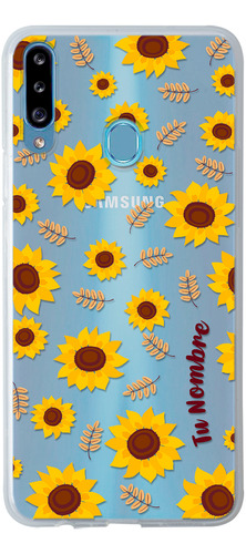 Funda Para Galaxy Girasoles Para Mujer Con Tu Nombre