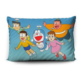 Funda De Almohada Doraemon 70x45cm Doble Estampado Vudú Love