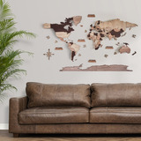 Mapamundi Madera World Map Design Premium X.x.l. (200x100cm)