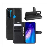 Capa Capinha Carteira Flip Couro Para Xiaomi Redmi Note 8