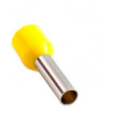 1000x Conector Tubular Elétrica Ilhos 6mm Amarelo P/ Crimpar