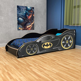 Cama Infantil Auto Batman Para Colchón De 1,40 X 80 Cm