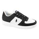 Tenis Casual De Dama Hpc Polo 222  Color Negro/ Blanco