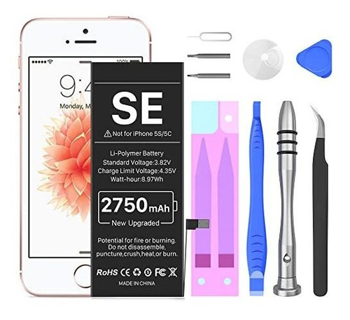 2750mah Batería Para iPhone SE 2016 De 1 Generación, Conqto 