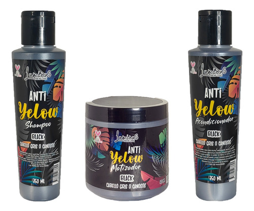 Kit Shampoo + Acondicionador + Crema  Black Luminus