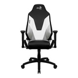 Aerocool Silla Gamer Admiral, Hasta 150kg, Negro/gris/blanco