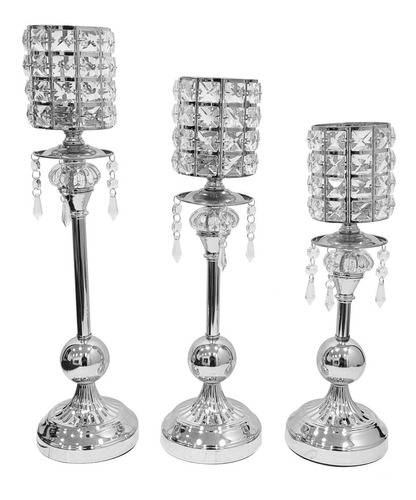 Candelabro Porta Velas Color Caireles M4 Set X 3 U. - Sheshu