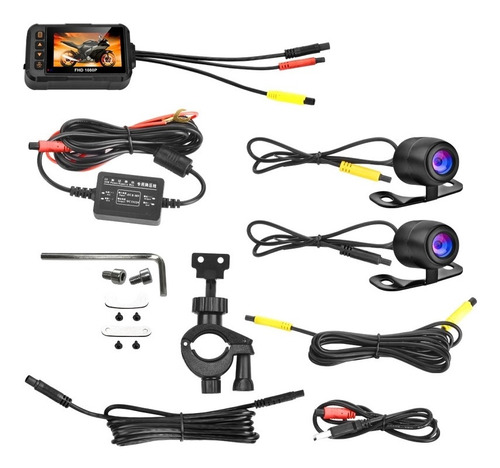 Cámara De Moto Impermeable De 1080p Dvr Motorcycle Dashcam 3