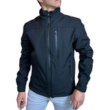 Chamarra Hombre Rompevientos Bomber Impermeable Negra Casual