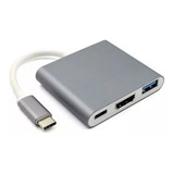 Adaptador Usb 3.1 Type C X Hdmi 4k Usb 3 Tipo C Notebook Mac Celular