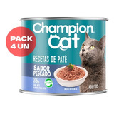 Lata Champion Cat Adulto Pescado Pack 4un Mp