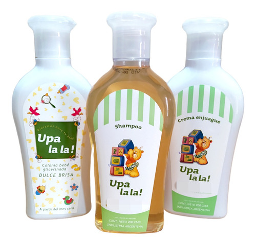 Kit Para Bebes Shampoo Colonia Enjuague 3 Productos Upa Lala