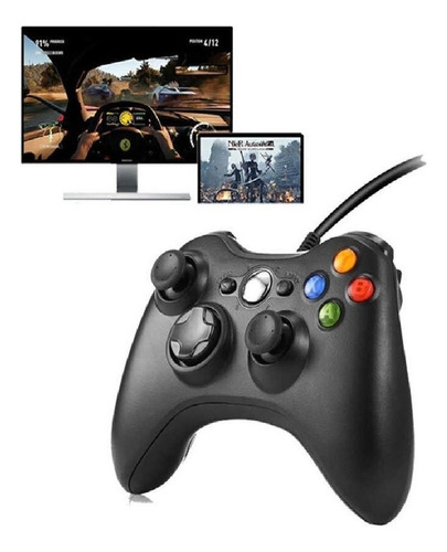 Controle Video Game Para Xbox 360 Com Fio Joystick 