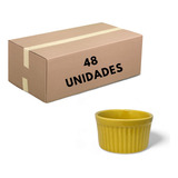 Ramekin Canelado Amarelo 150 Ml Kit 48 Unidades Porcelana 