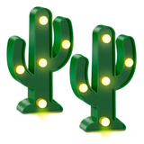 Yiamia 2 Piezas De Luz Led De Cactus Para Decoracin De Fiest