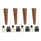 Kit 4 Pé Palito 20cm Pinus + Chapa Inclinada Pvc Jtfull