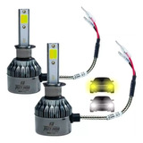 Super Led Duas Cores 3000k/6000k Farol Milha Vw Gol G2 