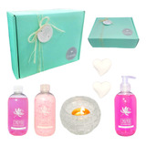 Kit Caja Regalo Mujer Box Empresarial Rosas Set Zen Spa N60