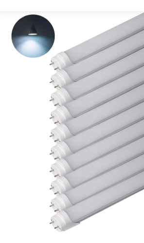 10 Lampada Tubular Led T8 7w 40cm Branco Frio 6500k Bivolt