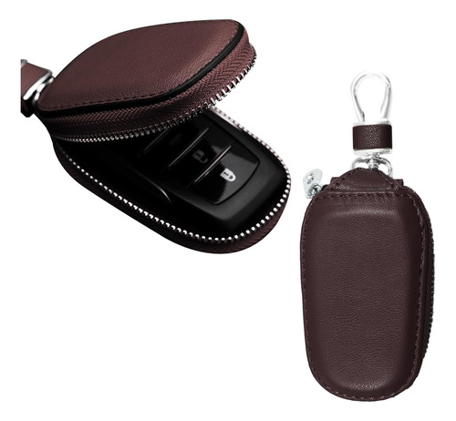 Suvnie Car Key Case, Genuine Leather Auto Key Fob Cover Case