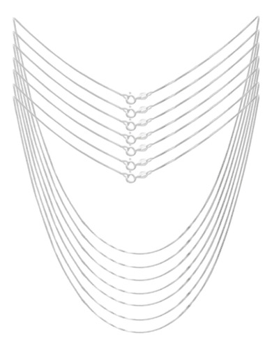 Kit 10 Correntes Veneziana 45 Cm Atacado Prata 925 / 950