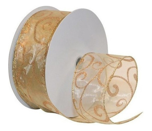 Morex Ribbon Swirl, Cinta De Purpurina Transparente Con Cabl