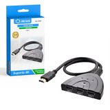 Divisor Hdmi Switch 3x1 Adaptador Cabo 3 Entradas E 1 Saída