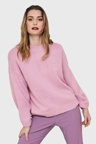 Sweater Básico Holgado Malva Nicopoly