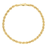 Pulsera Pulso Esclava Oro 10k Kilates Torzal 4mm 21cm 