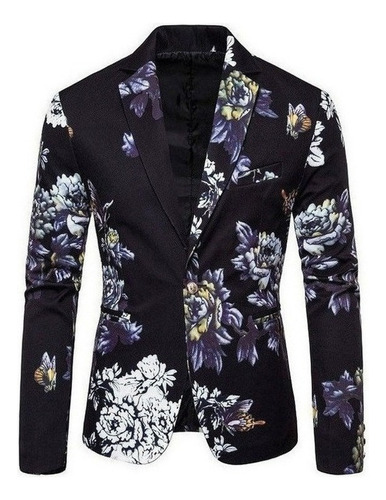 Abrigo Hombre Elegante Estampado Business Boda U