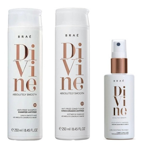 Divine Shampoo E Condicionador + Mascara Liquida - Brae