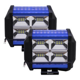 Par Faros 12 Led Dually Estrobo Auto Moto Jeep 4x4 36w