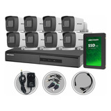 Kit Seguridad Dvr 8ch Hikvision + 8 Camaras 1080p 2mp +disco