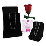 Conjunto Prata 925 Pulseira + Tornozeleira Feminina Bolinha