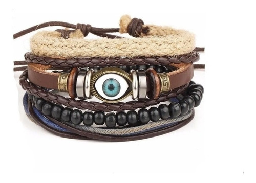 Pulsera Piel Vintage Para Hombre Varios Diseños Nueva Moda