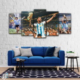 Cuadro Messi Maradona Kempes Copa Argentina 150x70